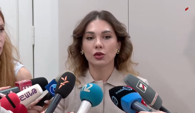 Министр юстиции Армении Србуи Галян на брифинге, Котайк