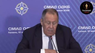 Сергей Лавров на пресс-конференции, обсуждает задолженность Армении перед ОДКБ