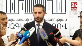 Рубен Рубинян выступает с заявлением о борьбе с избирательными взятками в Котайке