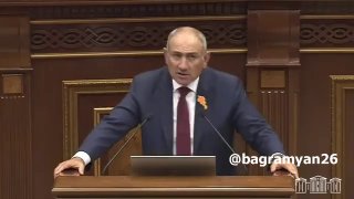 Премьер-министр Армении Никол Пашинян выступает в парламенте, Котайкская область
