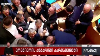 Драка в парламенте Грузии между депутатами