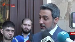 Арам Вардеванян общается с журналистами, Котайк