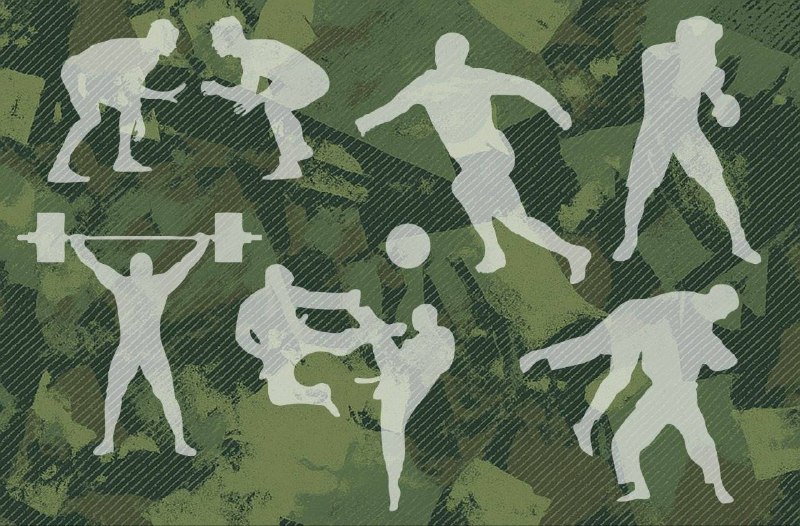Спортсмены на тренировке, иллюстрация к набору в спортивный взвод ВС РА в Котайке