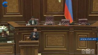Ваагн Алексанян выступает в Национальном собрании Армении
